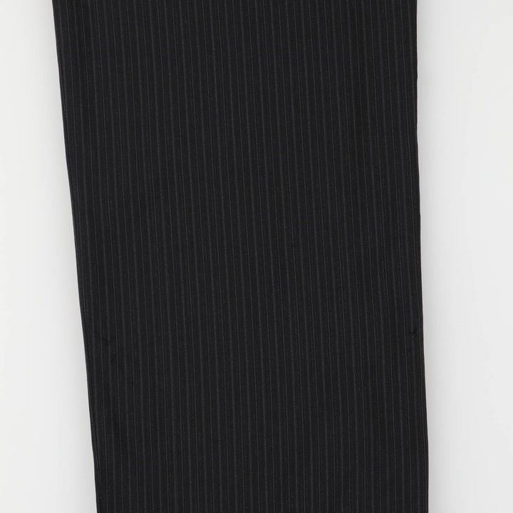 Calvin Klein Striped Wool Pants, Men's Size 36 wool black type Vintage Second Hand