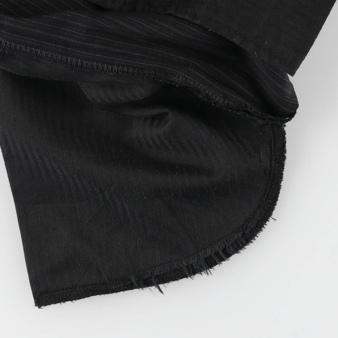 Calvin Klein Striped Wool Pants, Men's Size 36 wool black type Vintage Second Hand