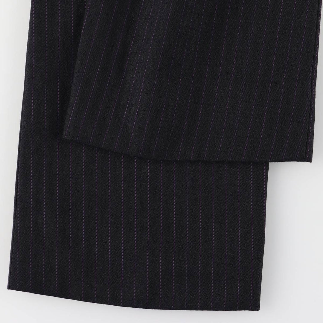Striped Pattern Wool Pants Slacks Men's Size W34 unclear black type Vintage Second Hand