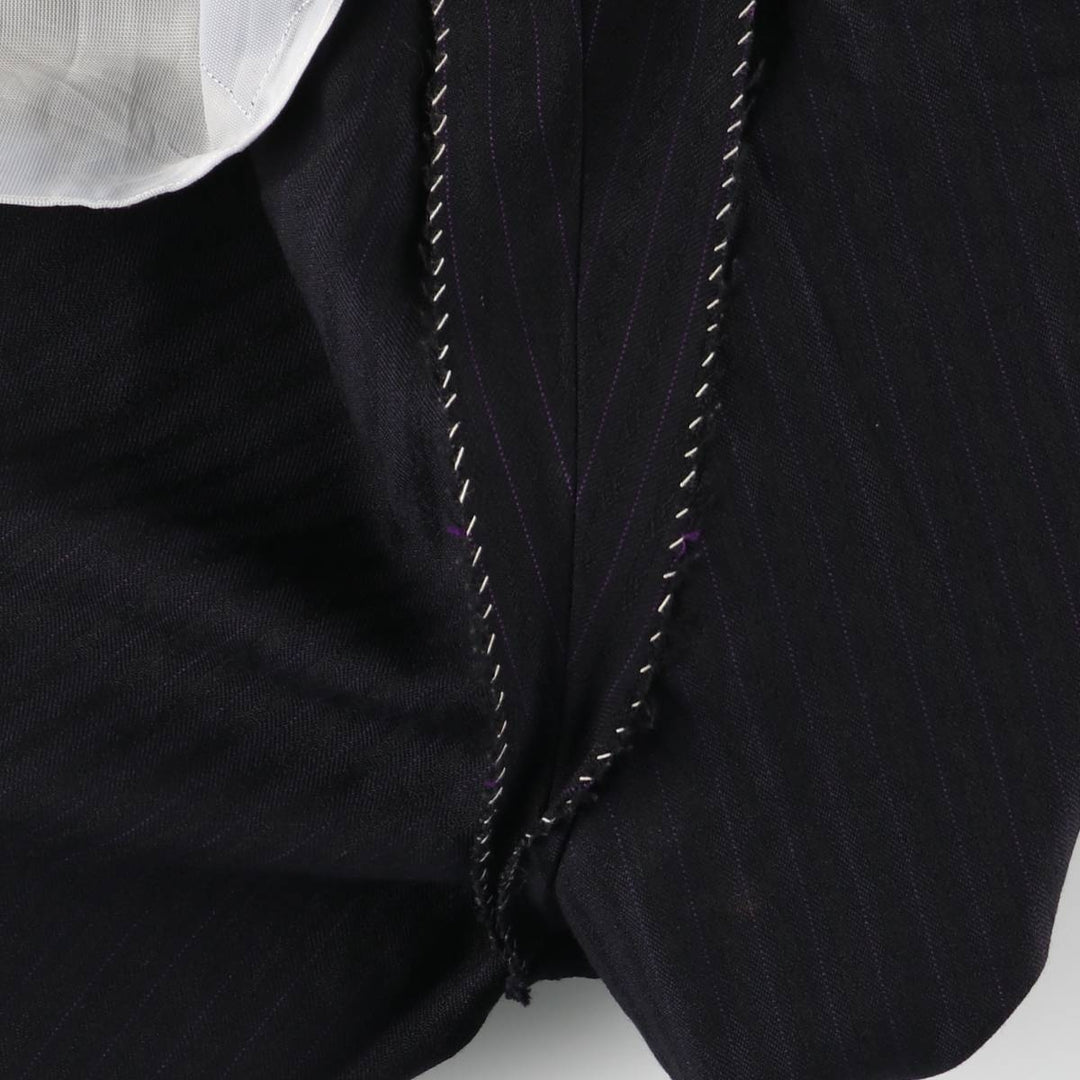 Striped Pattern Wool Pants Slacks Men's Size W34 unclear black type Vintage Second Hand