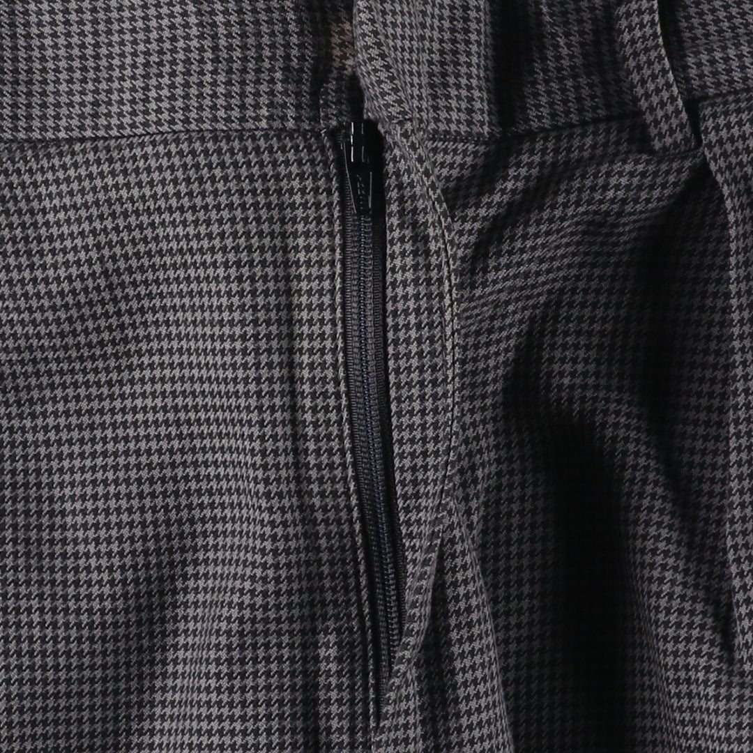 Ralph Lauren POLO by Ralph Lauren Houndstooth Pattern Two-Pleated Cotton Slacks, Men's Size W32 cotton gray type Vintage Second Hand