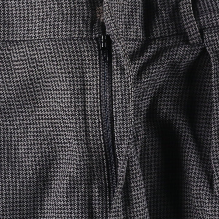 Ralph Lauren POLO by Ralph Lauren Houndstooth Pattern Two-Pleated Cotton Slacks, Men's Size W32 cotton gray type Vintage Second Hand