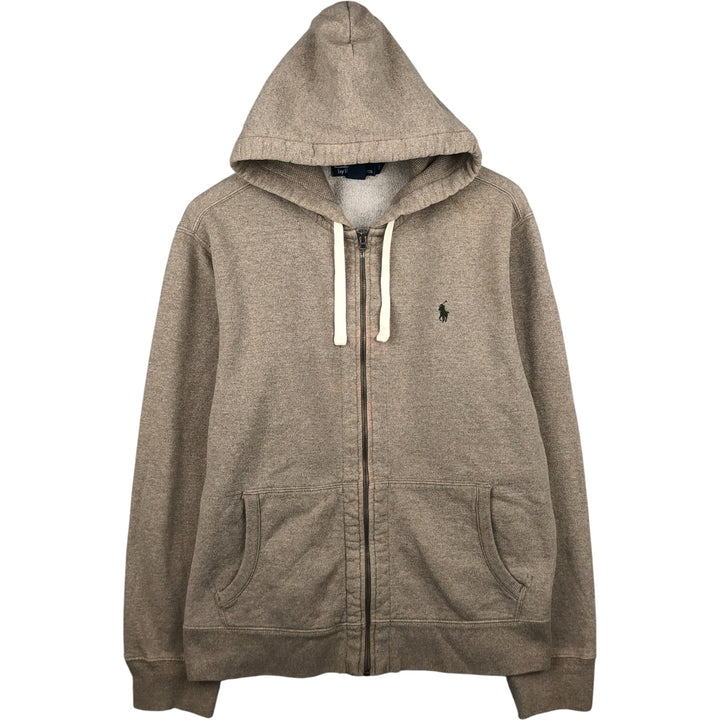 Ralph Lauren POLO by Ralph Lauren Sweat Full Zip Hoodie Men's L size cotton Beige type Vintage Second Hand