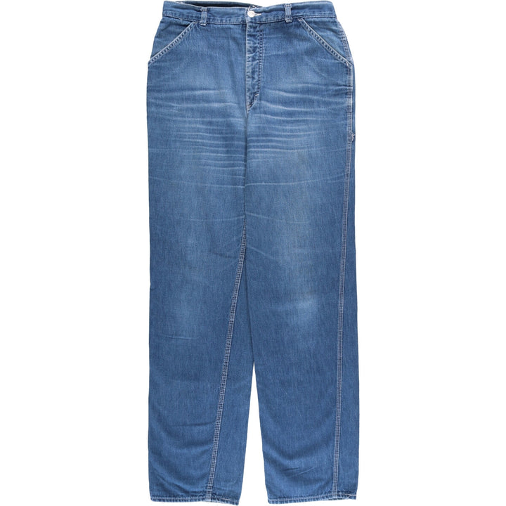 Vintage 1980'S Lee denim painter pants, made in Canada, men's size W32. cotton blue type Vintage Second Hand