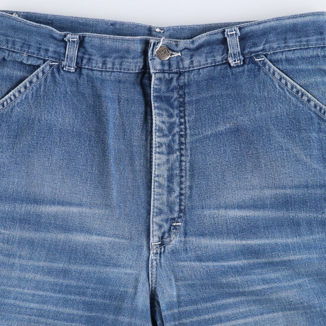 Vintage 1980'S Lee denim painter pants, made in Canada, men's size W32. cotton blue type Vintage Second Hand