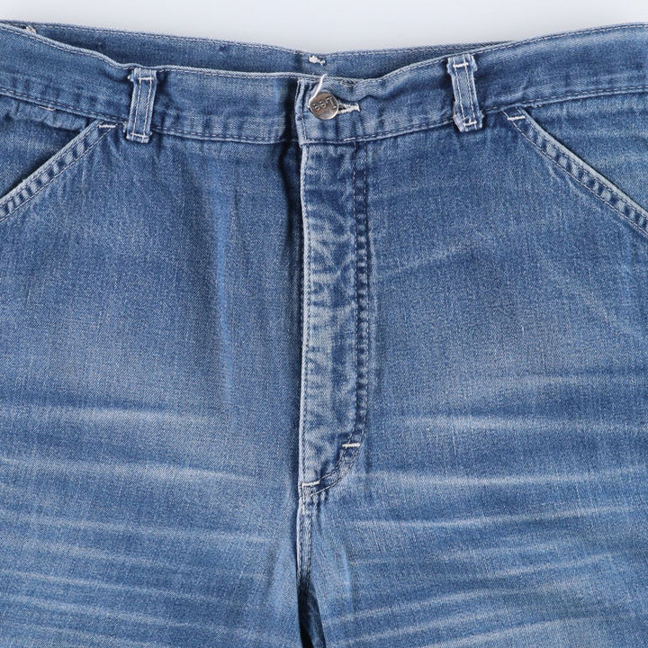 Vintage 1980'S Lee denim painter pants, made in Canada, men's size W32. cotton blue type Vintage Second Hand