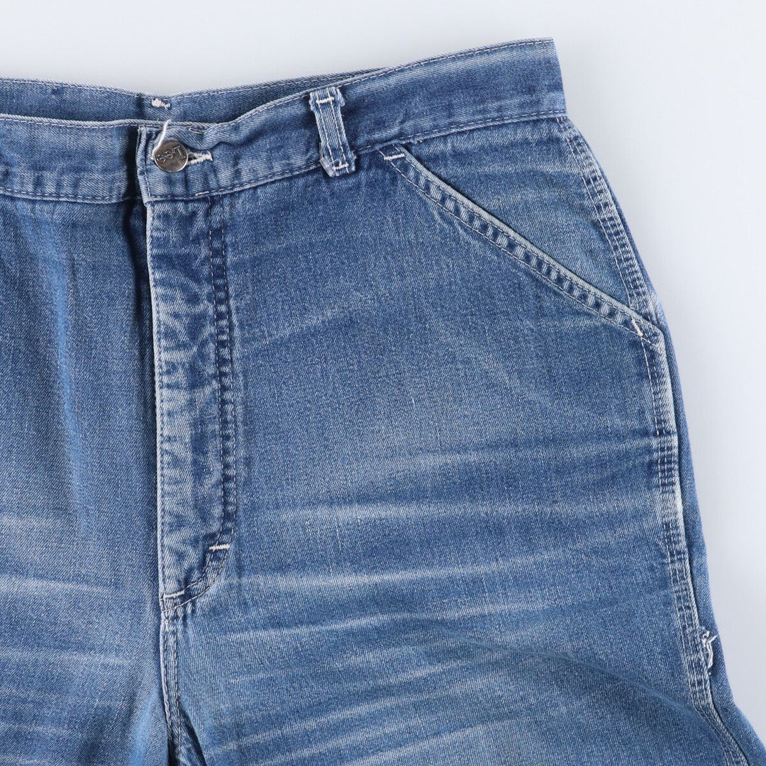 Vintage 1980'S Lee denim painter pants, made in Canada, men's size W32. cotton blue type Vintage Second Hand