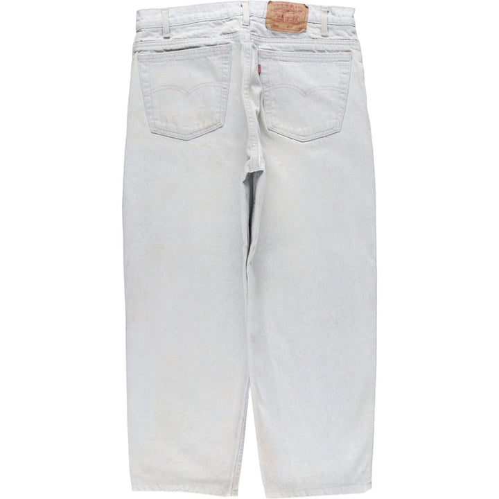 90'S Levi's 550-4803 Tapered Denim Pants, Made in USA, Men's, Size W33, Vintage cotton Blue type light blue Vintage Second Hand
