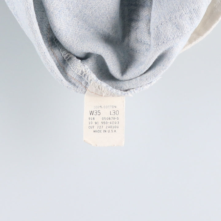 90'S Levi's 550-4803 Tapered Denim Pants, Made in USA, Men's, Size W33, Vintage cotton Blue type light blue Vintage Second Hand