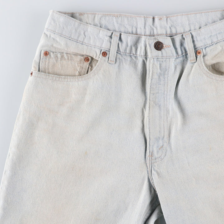 90'S Levi's 550-4803 Tapered Denim Pants, Made in USA, Men's, Size W33, Vintage cotton Blue type light blue Vintage Second Hand