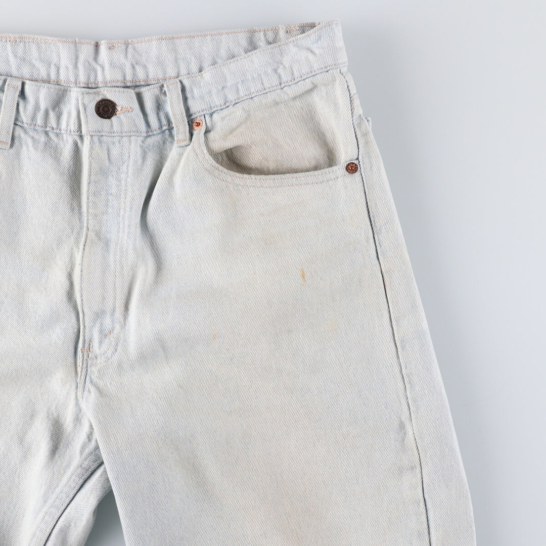 90'S Levi's 550-4803 Tapered Denim Pants, Made in USA, Men's, Size W33, Vintage cotton Blue type light blue Vintage Second Hand