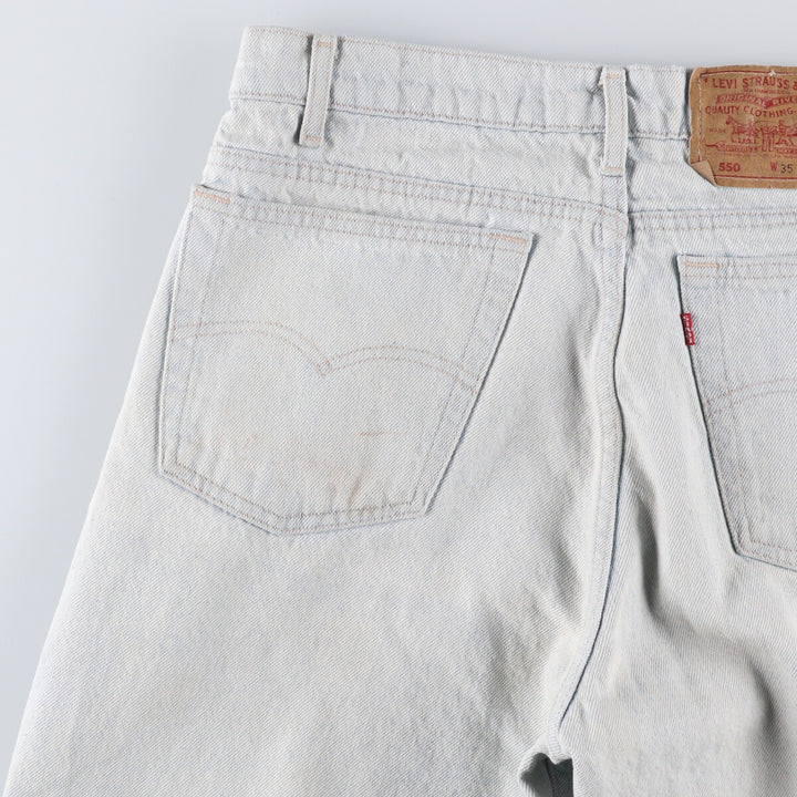 90'S Levi's 550-4803 Tapered Denim Pants, Made in USA, Men's, Size W33, Vintage cotton Blue type light blue Vintage Second Hand
