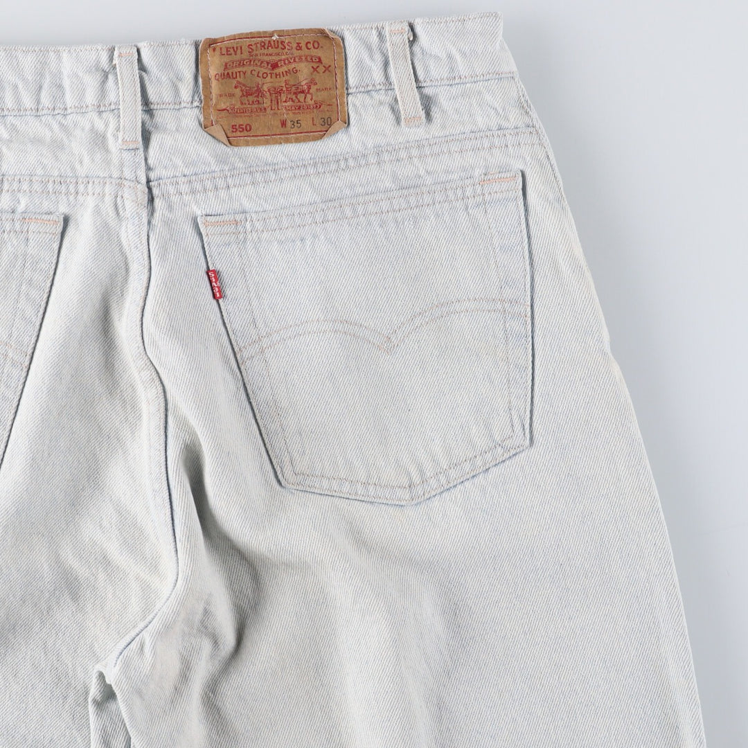 90'S Levi's 550-4803 Tapered Denim Pants, Made in USA, Men's, Size W33, Vintage cotton Blue type light blue Vintage Second Hand