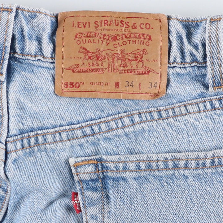 90'S Vintage Levi's 550 Tapered Denim Pants, Men's Size W32 unclear blue type Vintage Second Hand