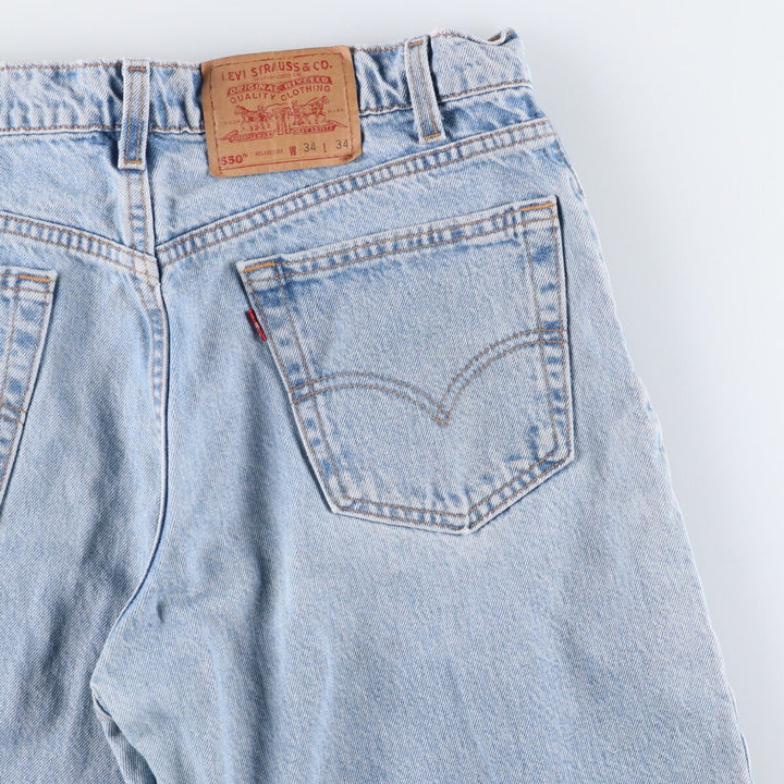 90'S Vintage Levi's 550 Tapered Denim Pants, Men's Size W32 unclear blue type Vintage Second Hand