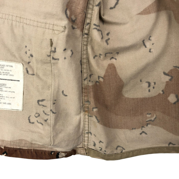 U.S. Military Defense Personnel Support Center 6C Desert Chocolate Chip Camo BDU Military Jacket, Medium-Regular cotton Beige type Vintage Second Hand