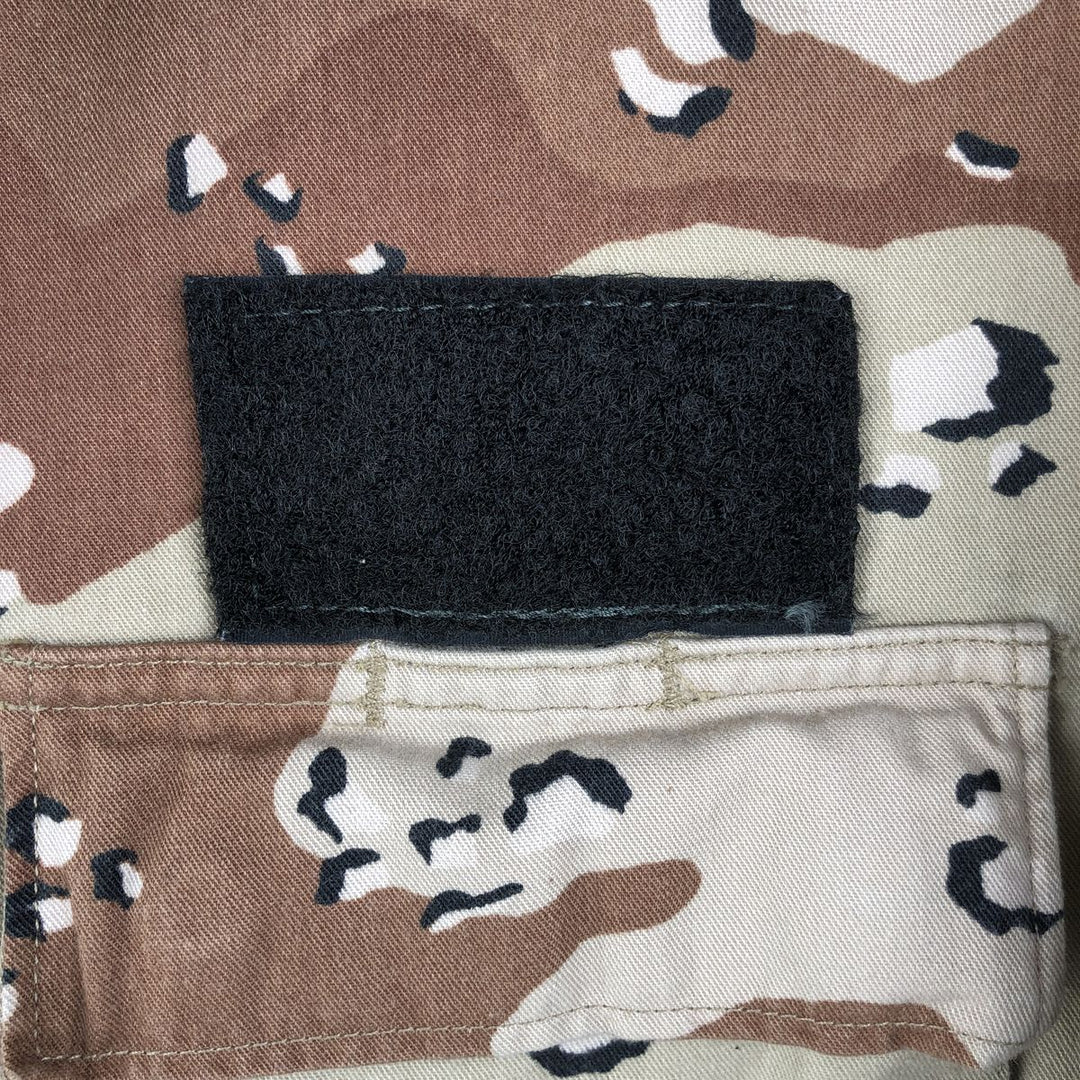 80'S US Military Camouflage Pattern 6C Desert Chocolate Chip Camo BDU Military Jacket Made in USA MEDIUM-REGULAR Men's M Nylon Beige type Vintage Second Hand