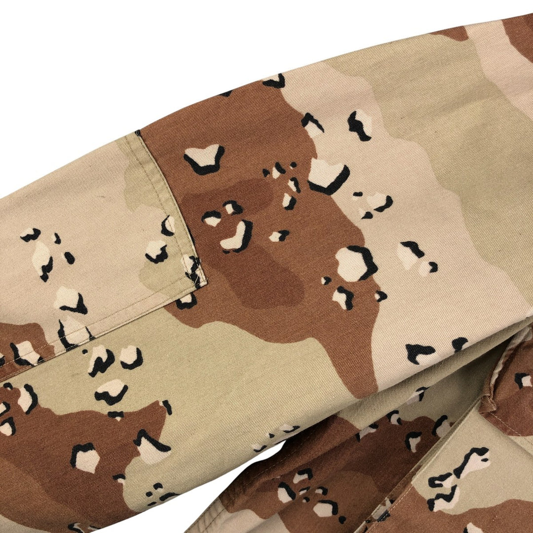 80'S US Military Camouflage Pattern 6C Desert Chocolate Chip Camo BDU Military Jacket Made in USA MEDIUM-REGULAR Men's M Nylon Beige type Vintage Second Hand