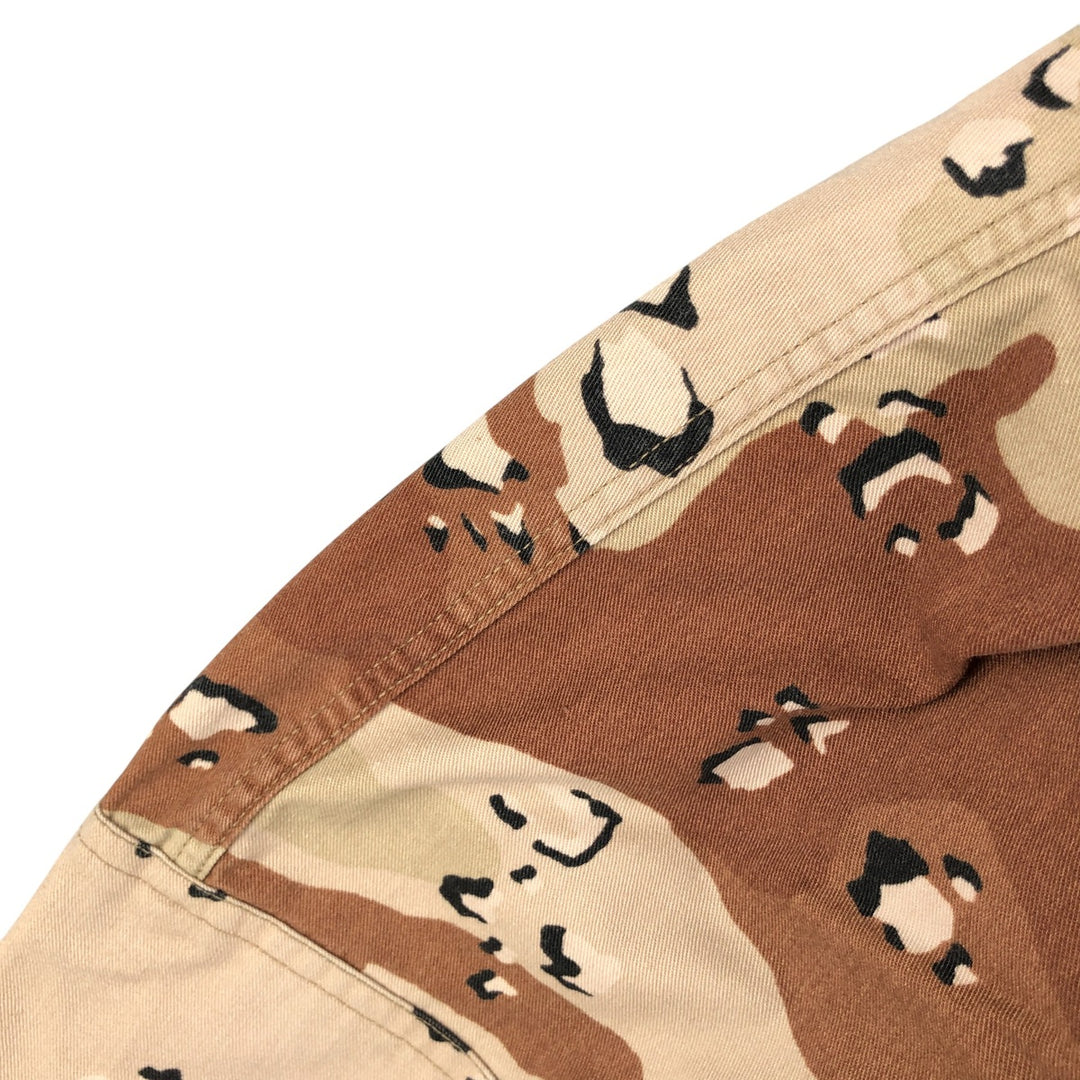 80'S US Military Camouflage Pattern 6C Desert Chocolate Chip Camo BDU Military Jacket Made in USA MEDIUM-REGULAR Men's M Nylon Beige type Vintage Second Hand