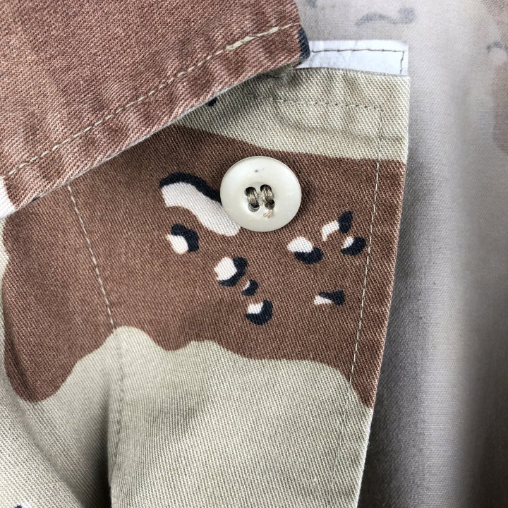 U.S. Military Defense Personnel Support Center 6C Desert Chocolate Chip Camo BDU Military Jacket, Medium-Regular cotton Beige type Vintage Second Hand