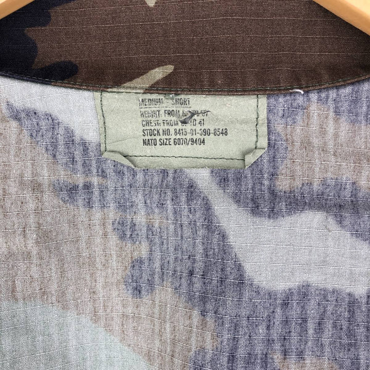 2000'S US Military Camouflage Pattern Woodland Camo BDU Ripstop Military Jacket, Made in USA, Medium-Short, Men's Size M cotton Khaki type Vintage Second Hand