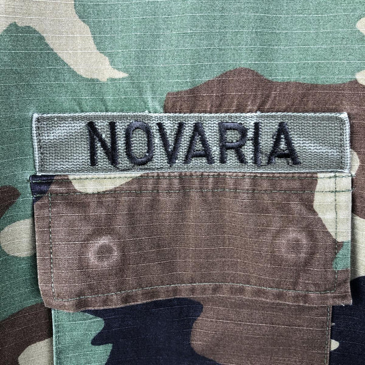 2000'S US Military Camouflage Pattern Woodland Camo BDU Ripstop Military Jacket, Made in USA, Medium-Short, Men's Size M cotton Khaki type Vintage Second Hand