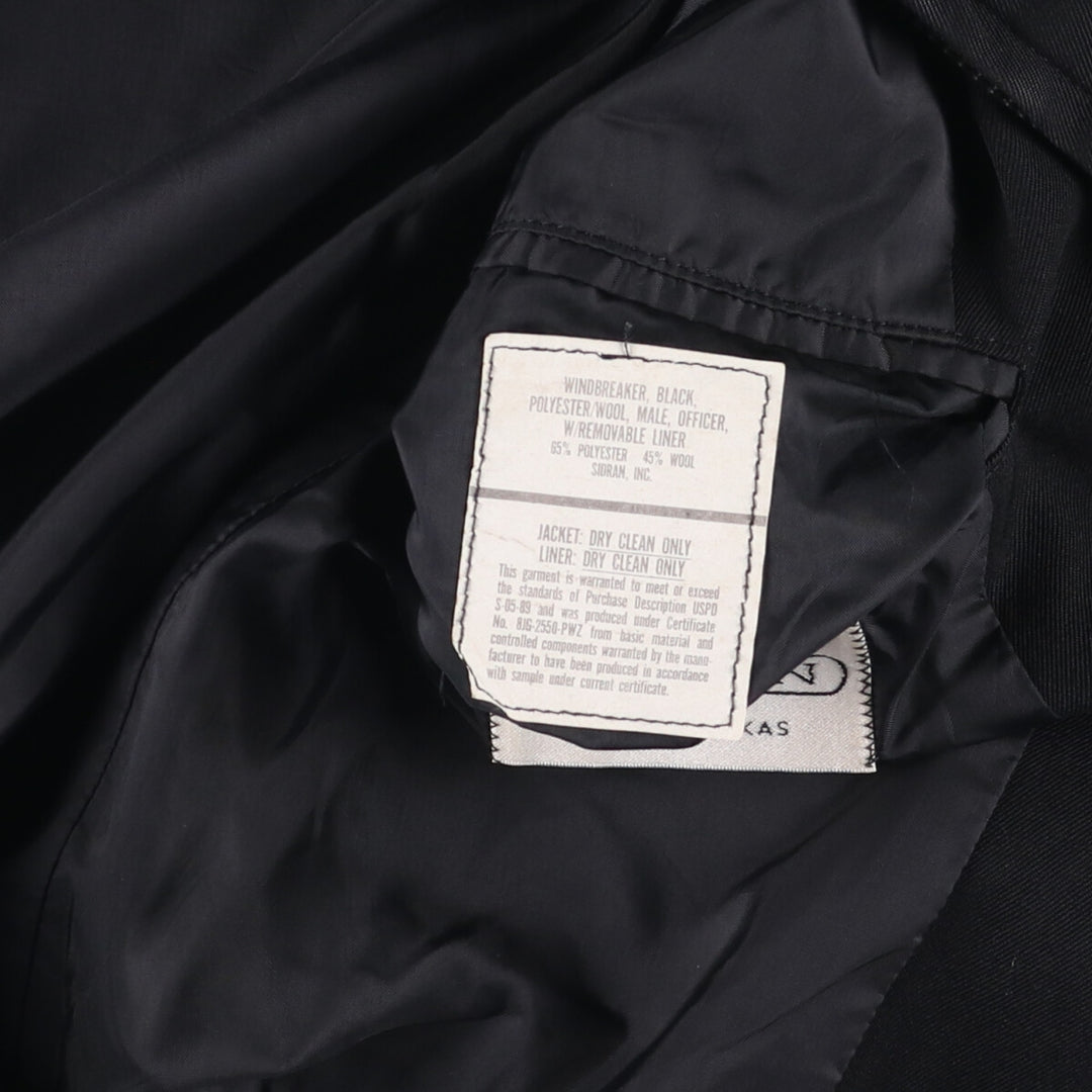 Civilian Military Officer Jacket, Size 40R, Men's L polyester black type Vintage Second Hand
