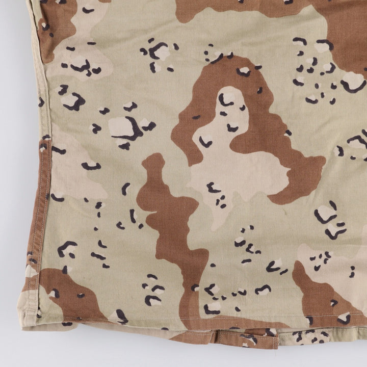 1990'S US Military 6C Desert Chocolate Chip Camo BDU Military Jacket, Made in USA, Medium-Short, Men's Size M, Vintage cotton beige type brown Vintage Second Hand