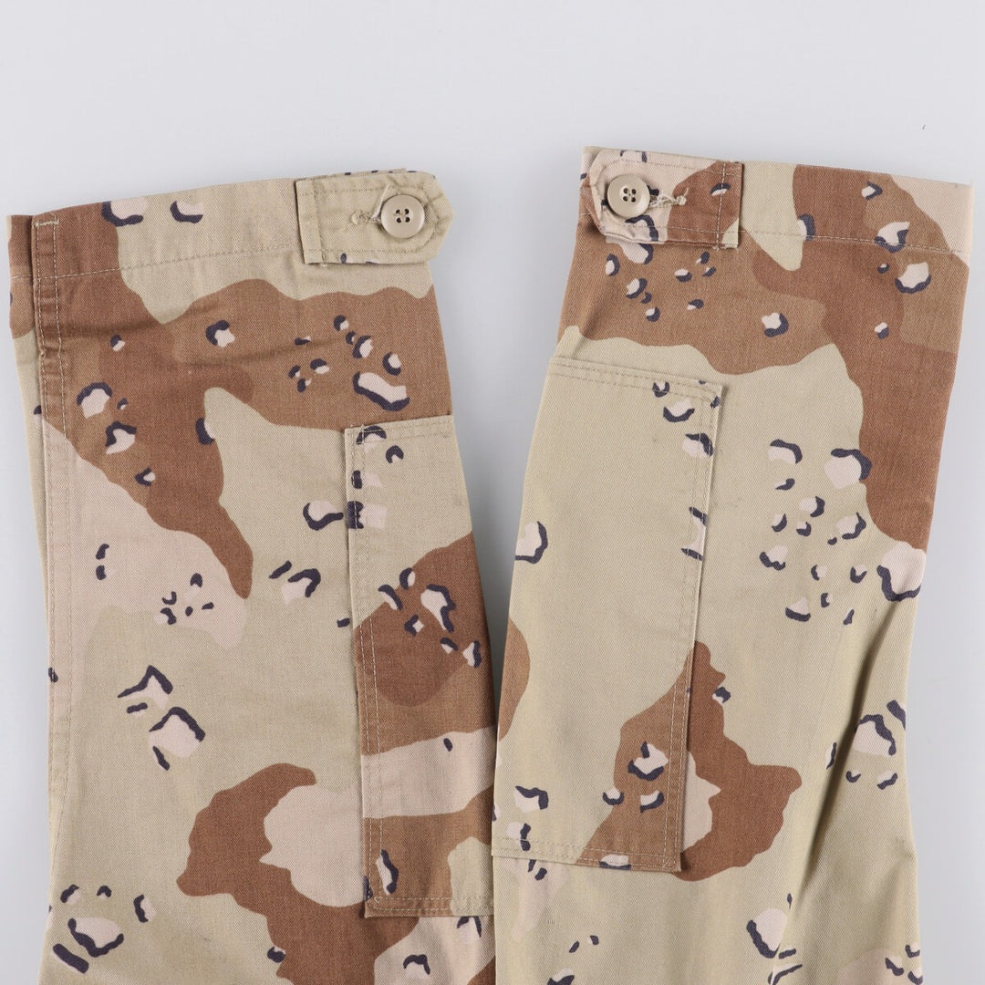 1980'S US Military 6C Desert Chocolate Chip Camo BDU Military Jacket, Made in USA, Small-Short, Men's Size Small, Vintage cotton beige type brown Vintage Second Hand