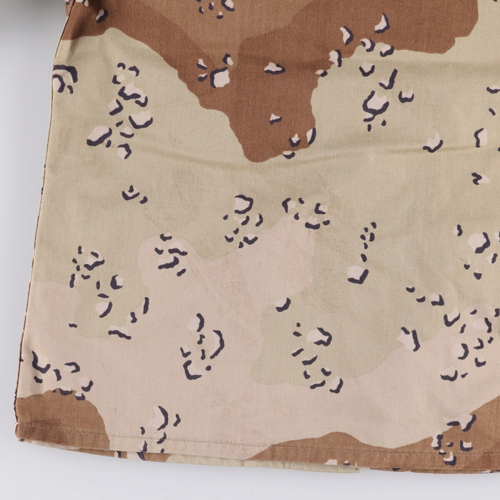 1980'S US Military 6C Desert Chocolate Chip Camo BDU Military Jacket, Made in USA, Small-Short, Men's Size Small, Vintage cotton beige type brown Vintage Second Hand