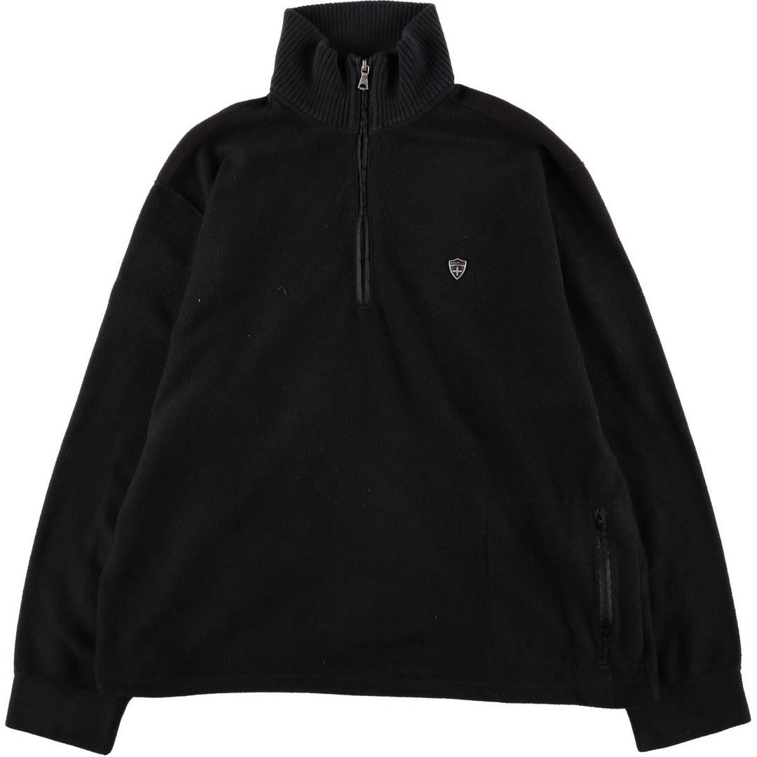Ralph Lauren POLO by Ralph Lauren Half Zip Fleece Pullover Men's XL polyester black type Vintage Second Hand