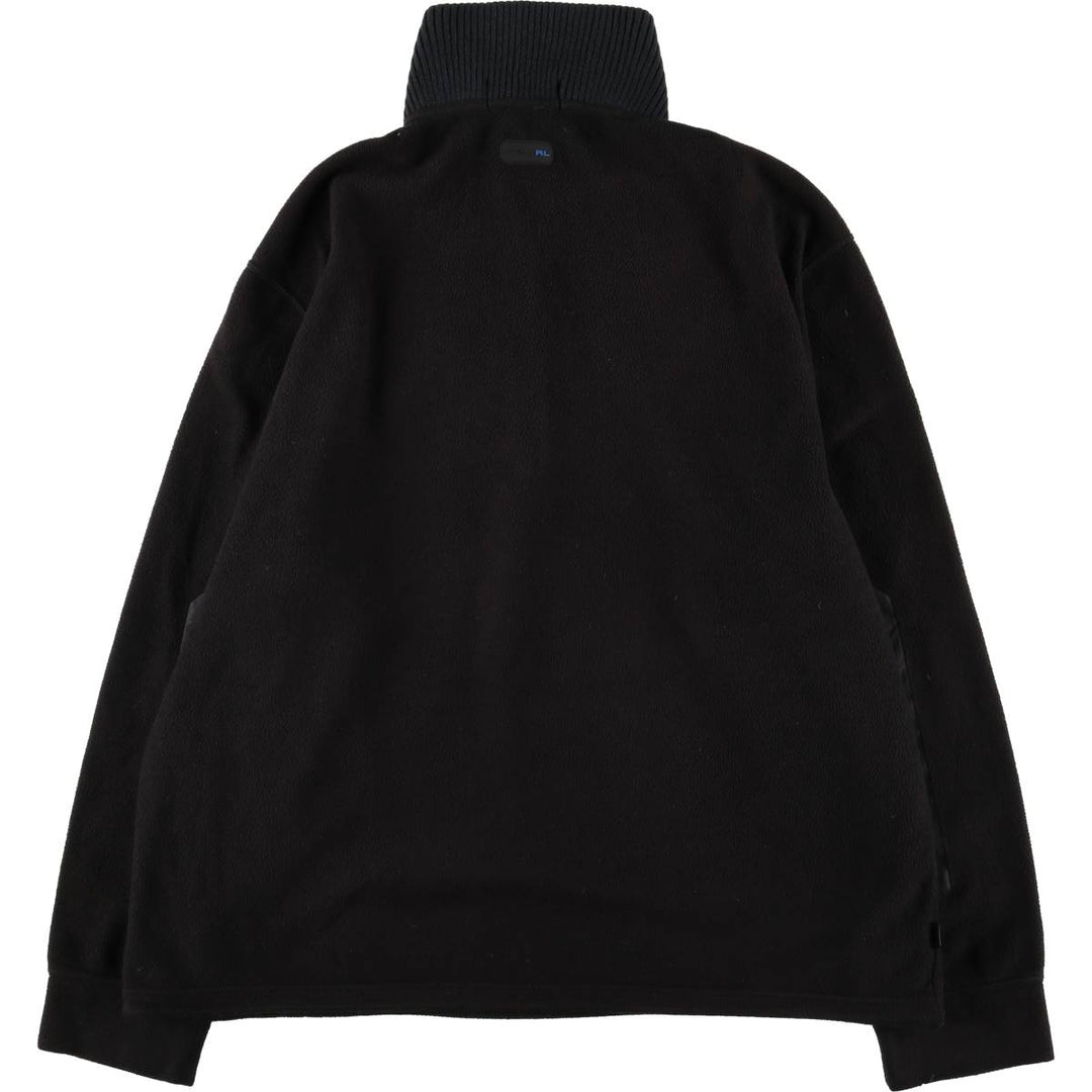 Ralph Lauren POLO by Ralph Lauren Half Zip Fleece Pullover Men's XL polyester black type Vintage Second Hand