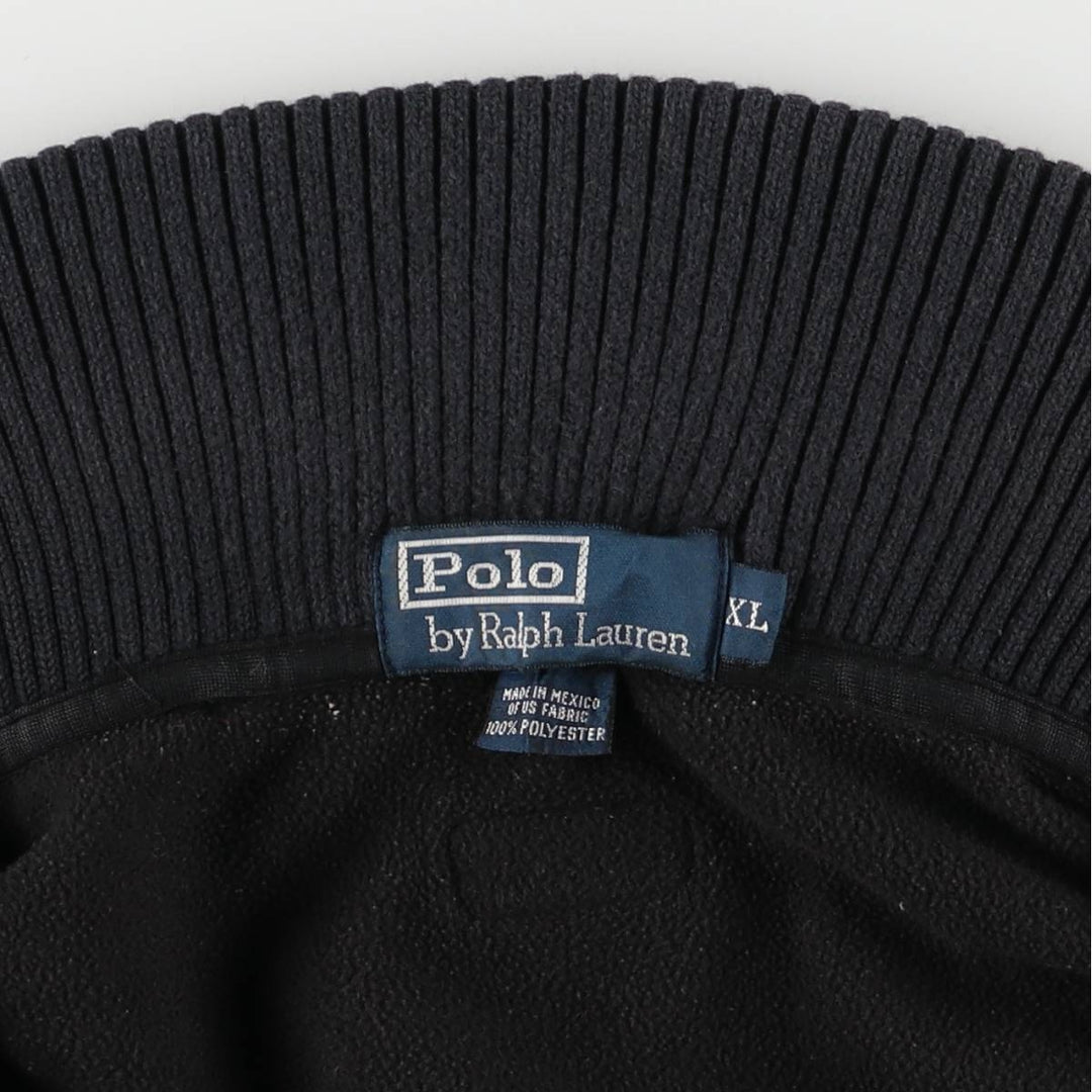Ralph Lauren POLO by Ralph Lauren Half Zip Fleece Pullover Men's XL polyester black type Vintage Second Hand