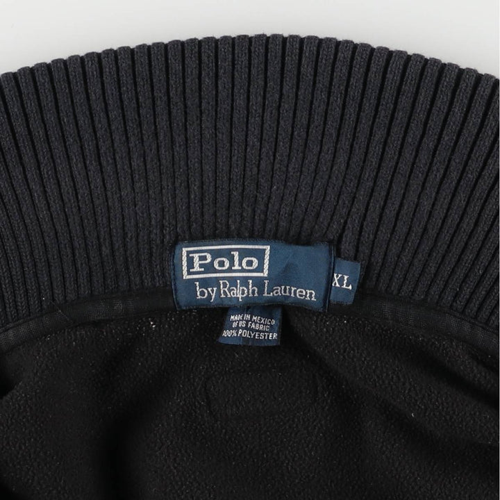Ralph Lauren POLO by Ralph Lauren Half Zip Fleece Pullover Men's XL polyester black type Vintage Second Hand