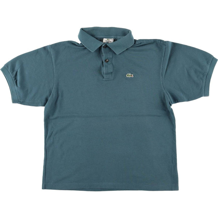 Lacoste short-sleeved polo shirt, size 16, women's size M cotton turquoise blue Vintage Second Hand
