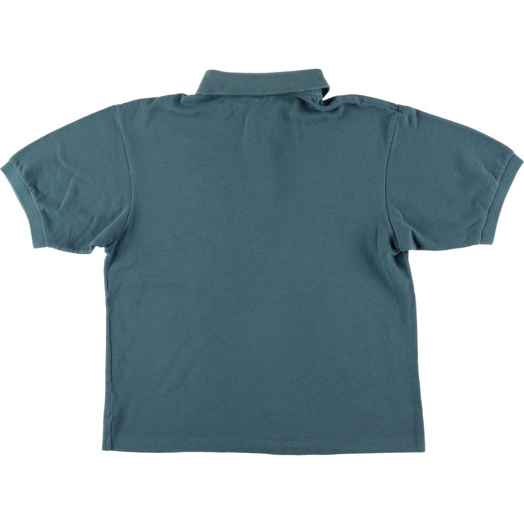 Lacoste short-sleeved polo shirt, size 16, women's size M cotton turquoise blue Vintage Second Hand
