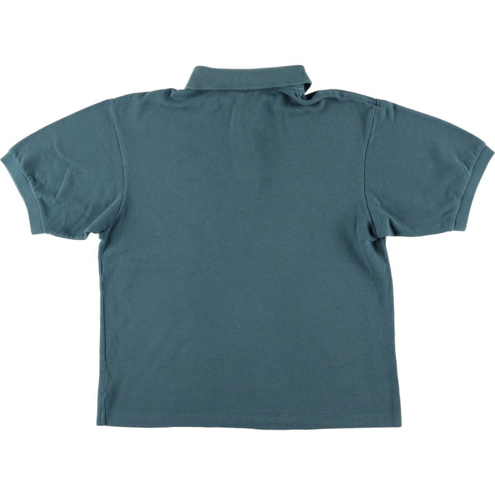 Lacoste short-sleeved polo shirt, size 16, women's size M cotton turquoise blue Vintage Second Hand