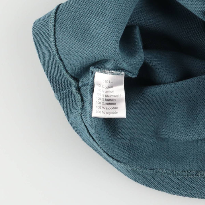 Lacoste short-sleeved polo shirt, size 16, women's size M cotton turquoise blue Vintage Second Hand
