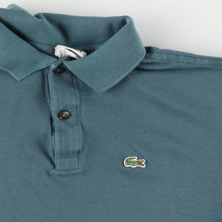 Lacoste short-sleeved polo shirt, size 16, women's size M cotton turquoise blue Vintage Second Hand
