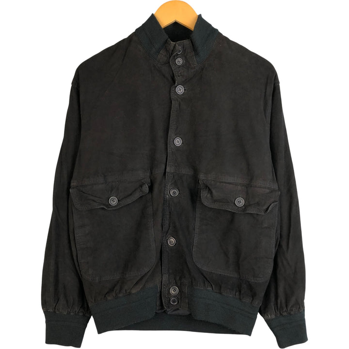 VERA PELLE Suede Leather Blouson, Men's Size L genuine leather black type Vintage Second Hand