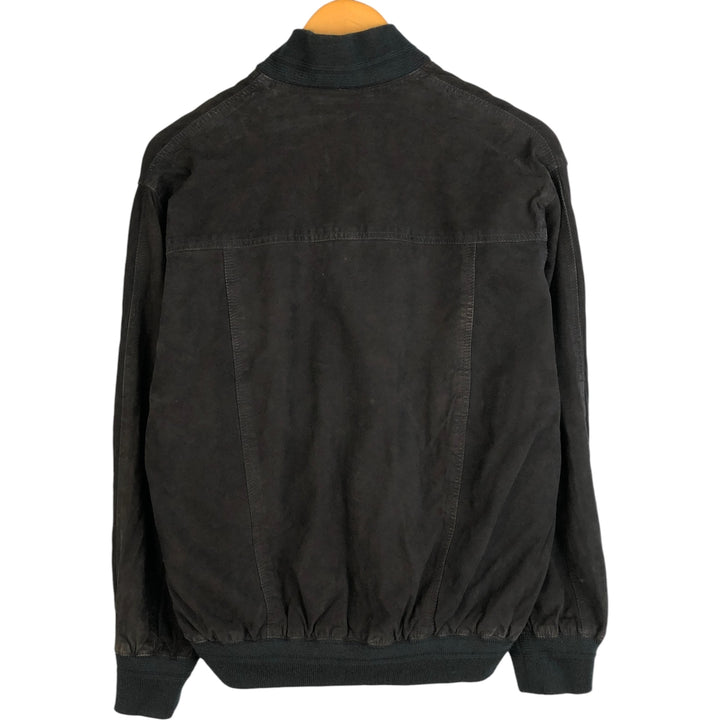 VERA PELLE Suede Leather Blouson, Men's Size L genuine leather black type Vintage Second Hand