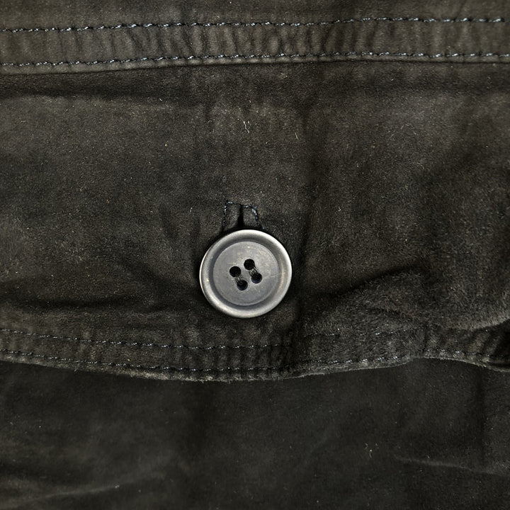 VERA PELLE Suede Leather Blouson, Men's Size L genuine leather black type Vintage Second Hand
