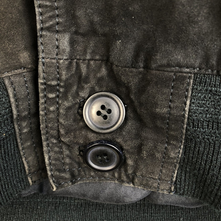 VERA PELLE Suede Leather Blouson, Men's Size L genuine leather black type Vintage Second Hand