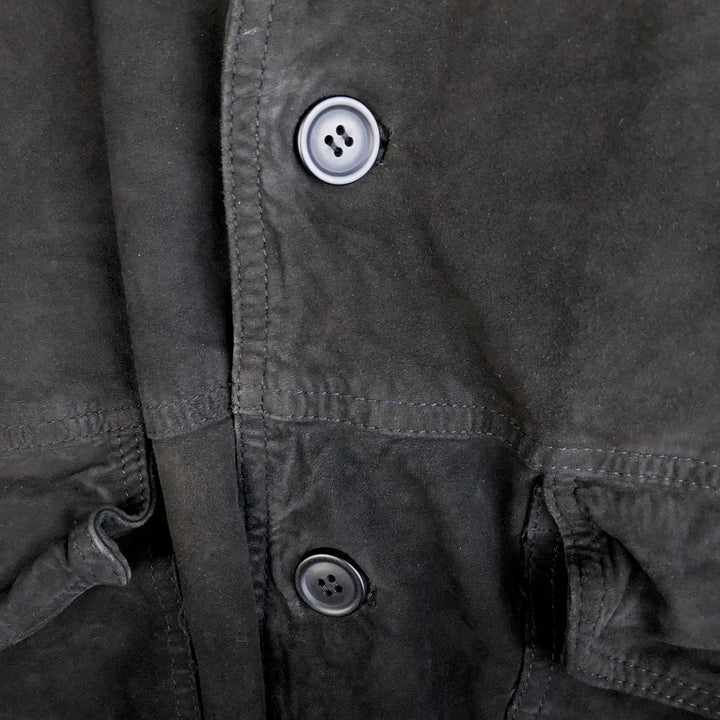 VERA PELLE Suede Leather Blouson, Men's Size L genuine leather black type Vintage Second Hand