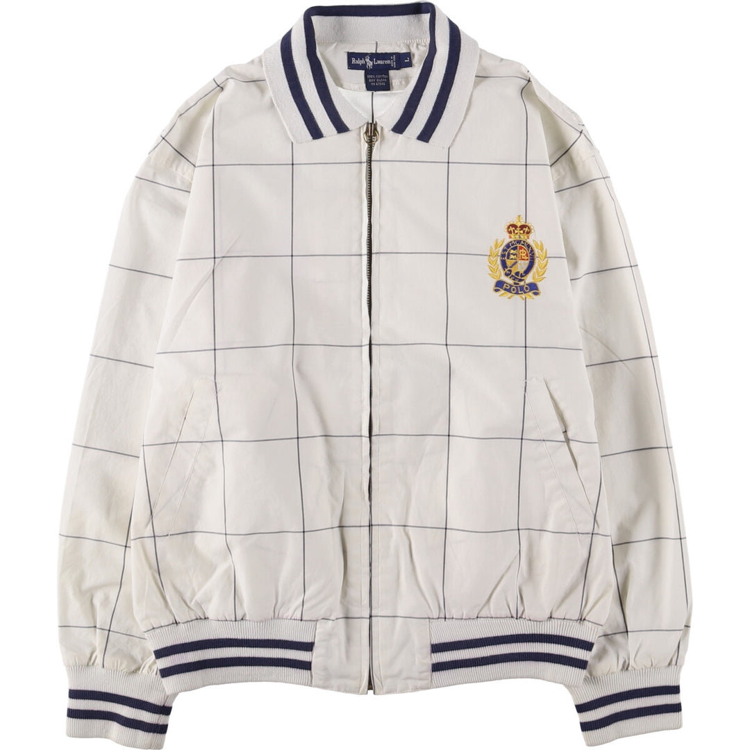 Ralph Lauren Check Pattern Cotton Jacket, Women's Size L cotton white type Vintage Second Hand