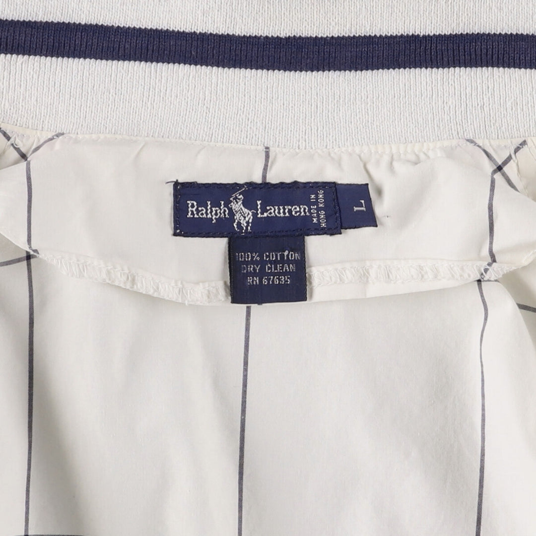 Ralph Lauren Check Pattern Cotton Jacket, Women's Size L cotton white type Vintage Second Hand