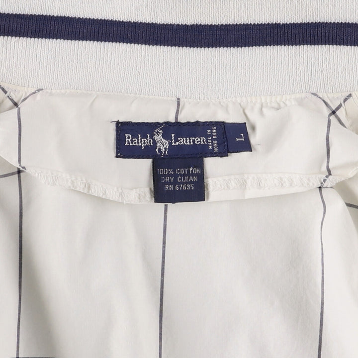 Ralph Lauren Check Pattern Cotton Jacket, Women's Size L cotton white type Vintage Second Hand