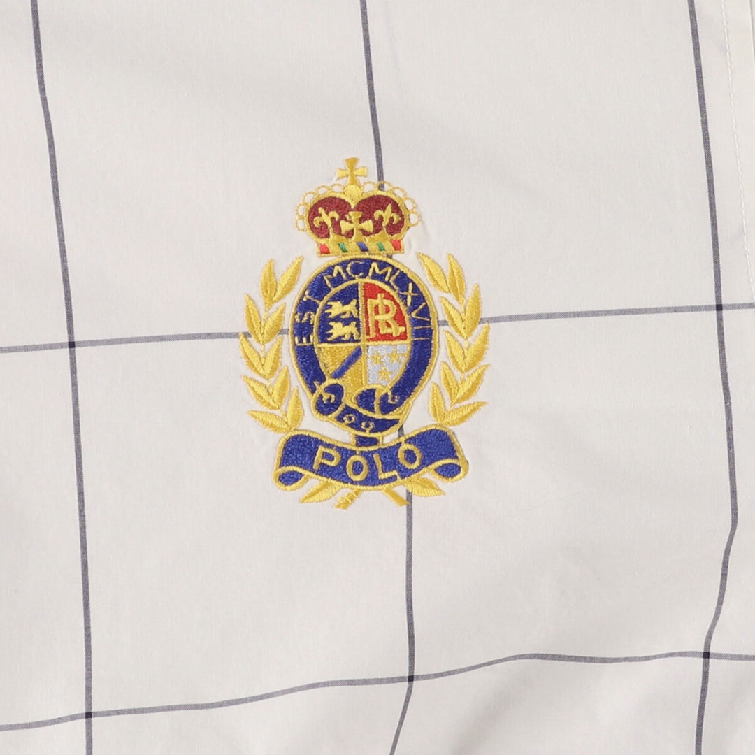 Ralph Lauren Check Pattern Cotton Jacket, Women's Size L cotton white type Vintage Second Hand