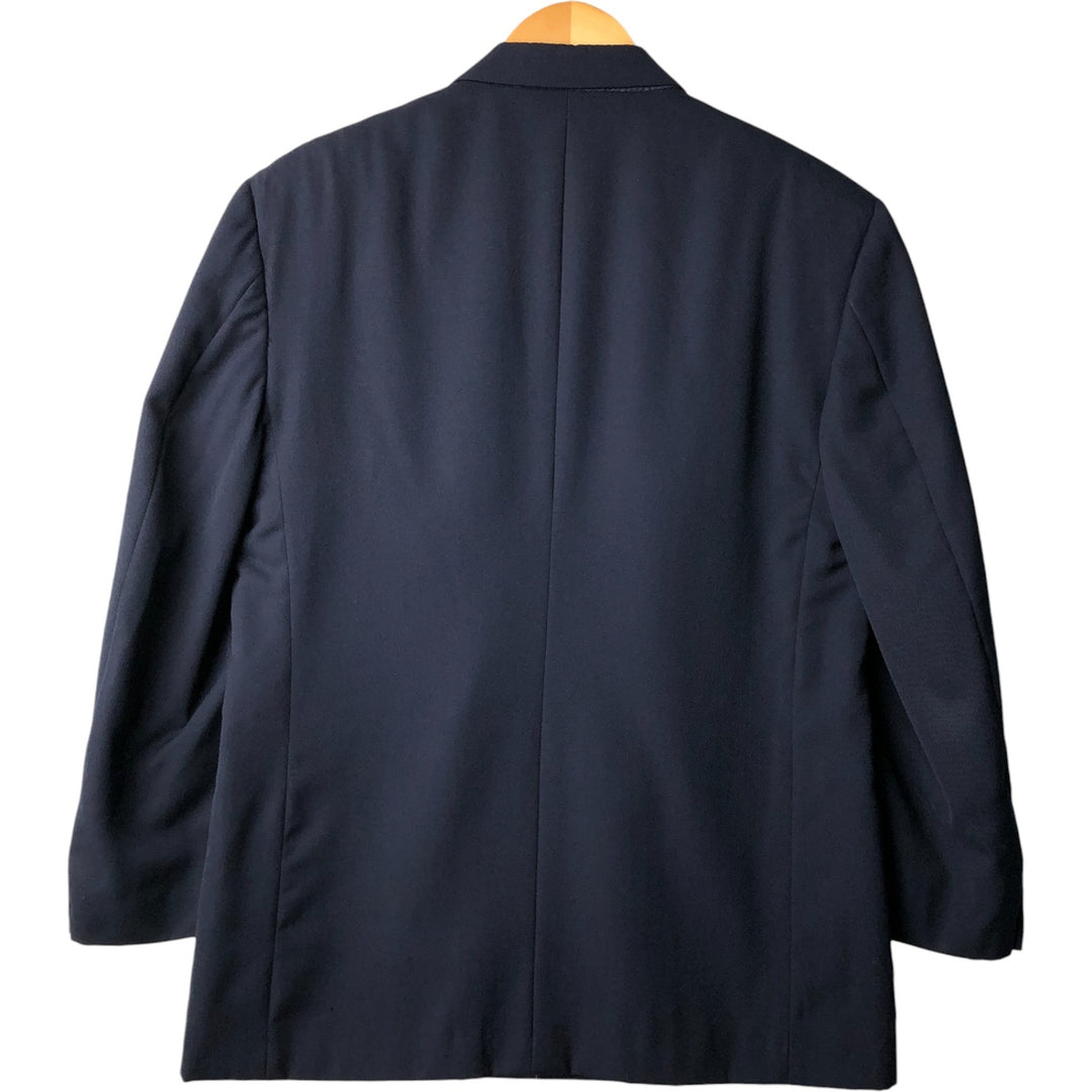 KUPPENHEIMER Premier Edition Double-Breasted Peak Lapel Wool Tailored Jacket, Made in USA, Men's Size Medium wool navy blue type Vintage Second Hand