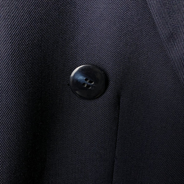 KUPPENHEIMER Premier Edition Double-Breasted Peak Lapel Wool Tailored Jacket, Made in USA, Men's Size Medium wool navy blue type Vintage Second Hand